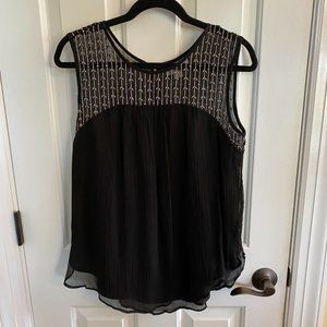 Velvet embellished Sleeveless Top